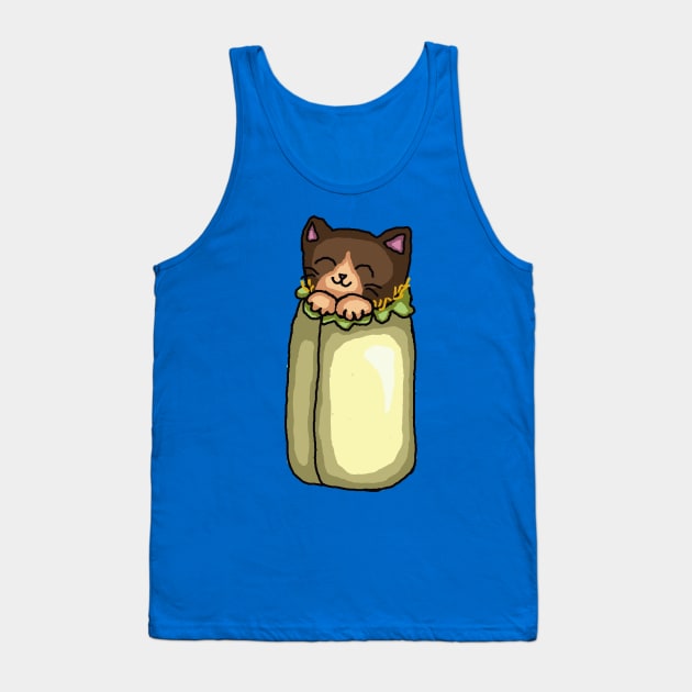 Purrito Burrito Cat Tank Top by TacoCat Designs